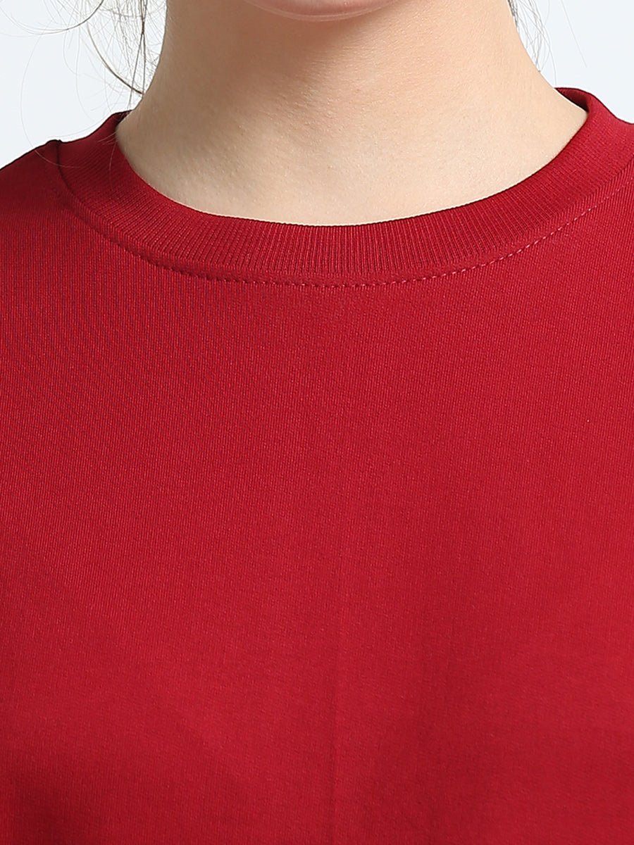 Red Unisex Oversized T-Shirt Premium 260 GSM French Terry Cotton
