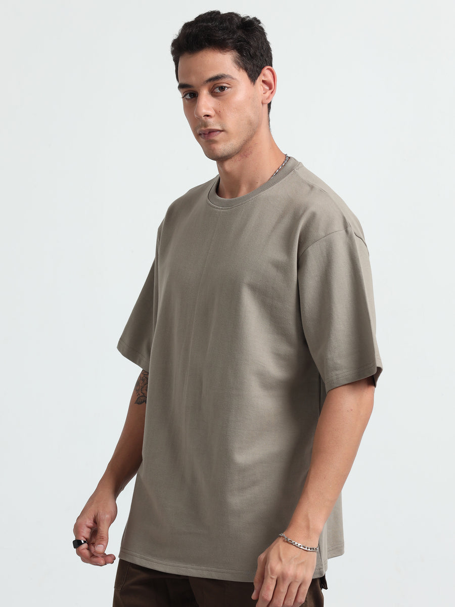 Gray Oversized T-Shirt Premium 260 GSM French Terry Cotton