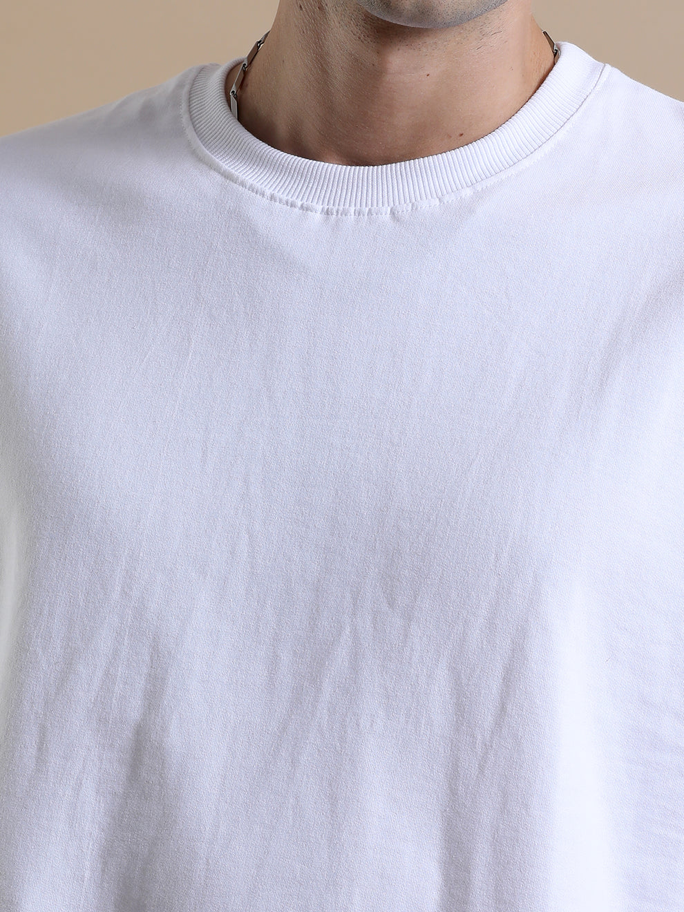 White Oversized T-Shirt Premium 260 GSM French Terry Cotton