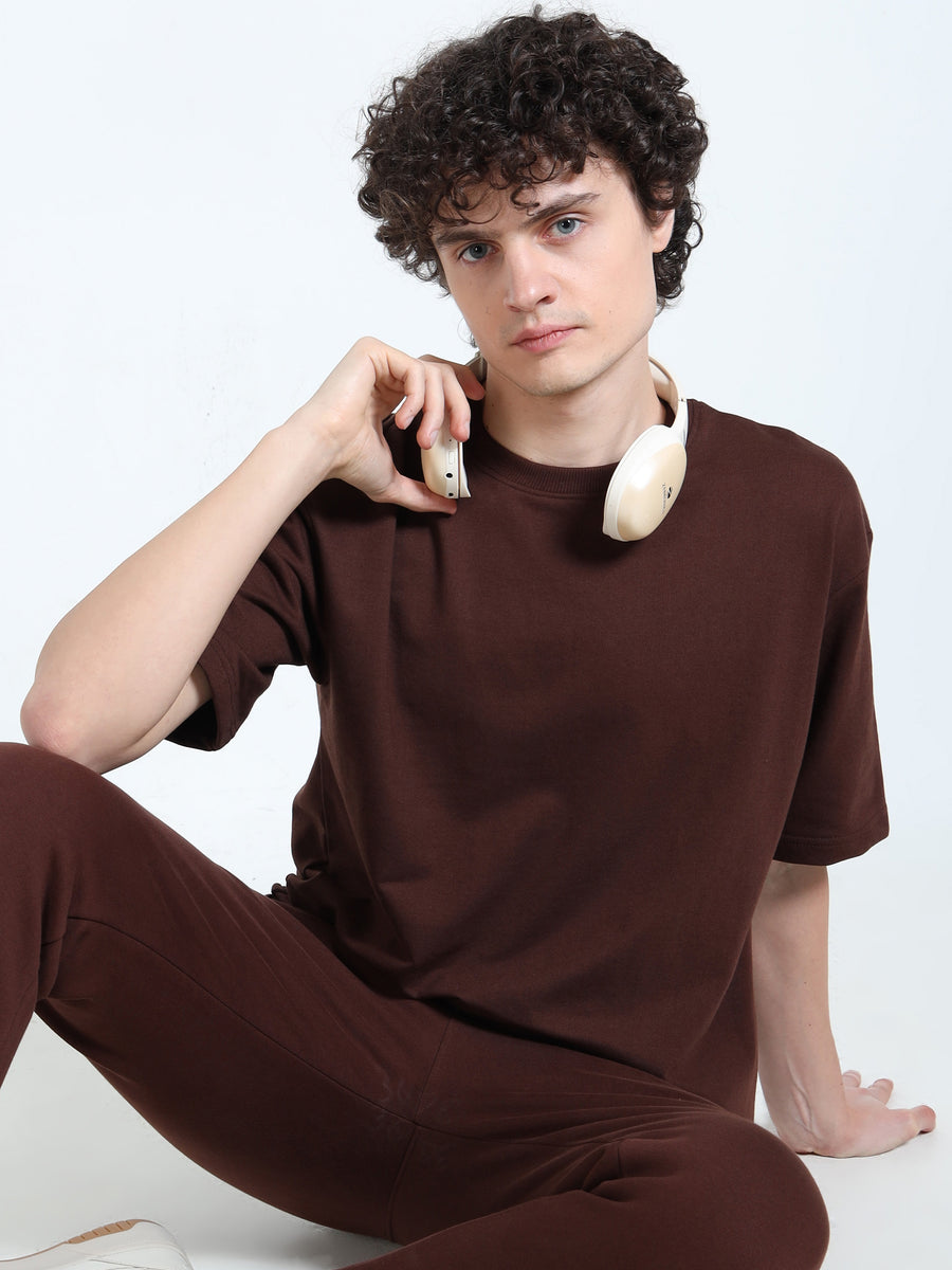 Brown Premium Oversized T-Shirt 260 GSM | Premium Streetwear Essential