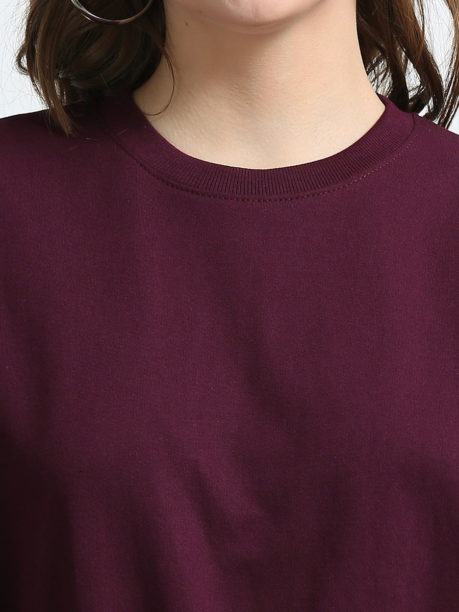 Maroon Unisex Oversized T-Shirt Premium 260 GSM French Terry Cotton