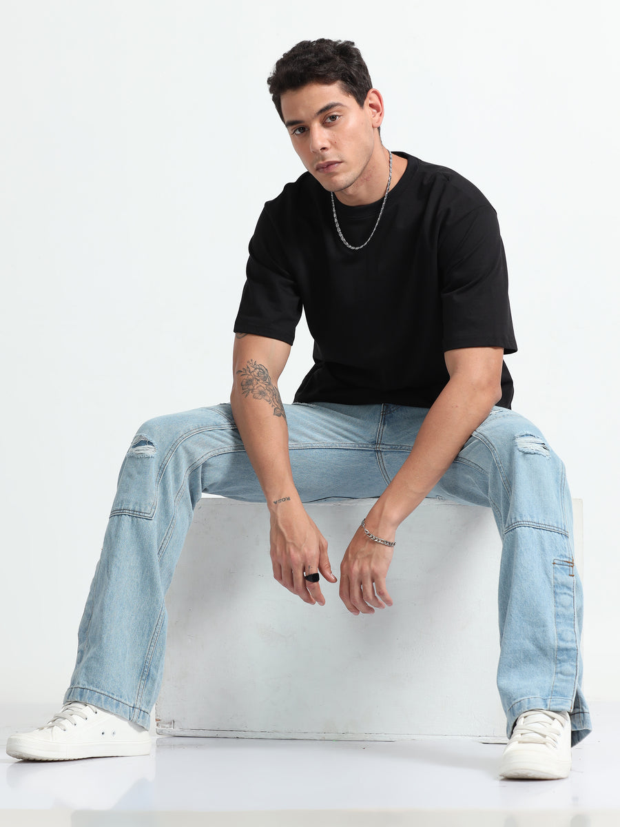 Black Premium Oversized T-Shirt 260 GSM | Premium Streetwear Essential