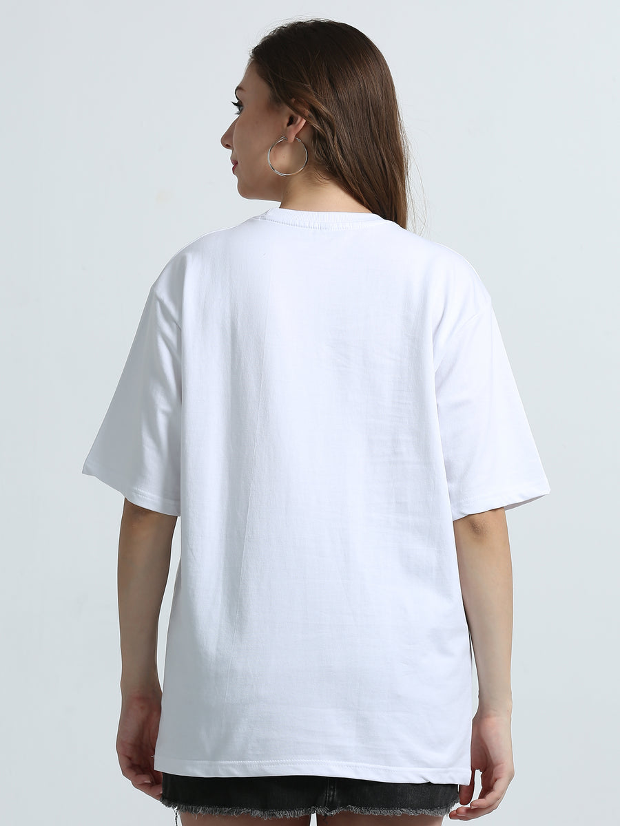 White Unisex Oversized T-Shirt Premium 260 GSM French Terry Cotton