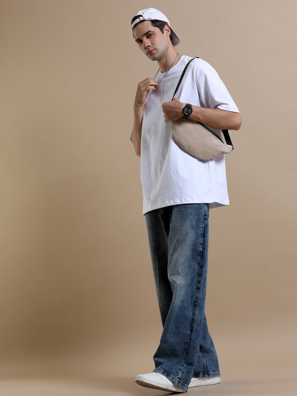 White Oversized T-Shirt Premium 260 GSM French Terry Cotton
