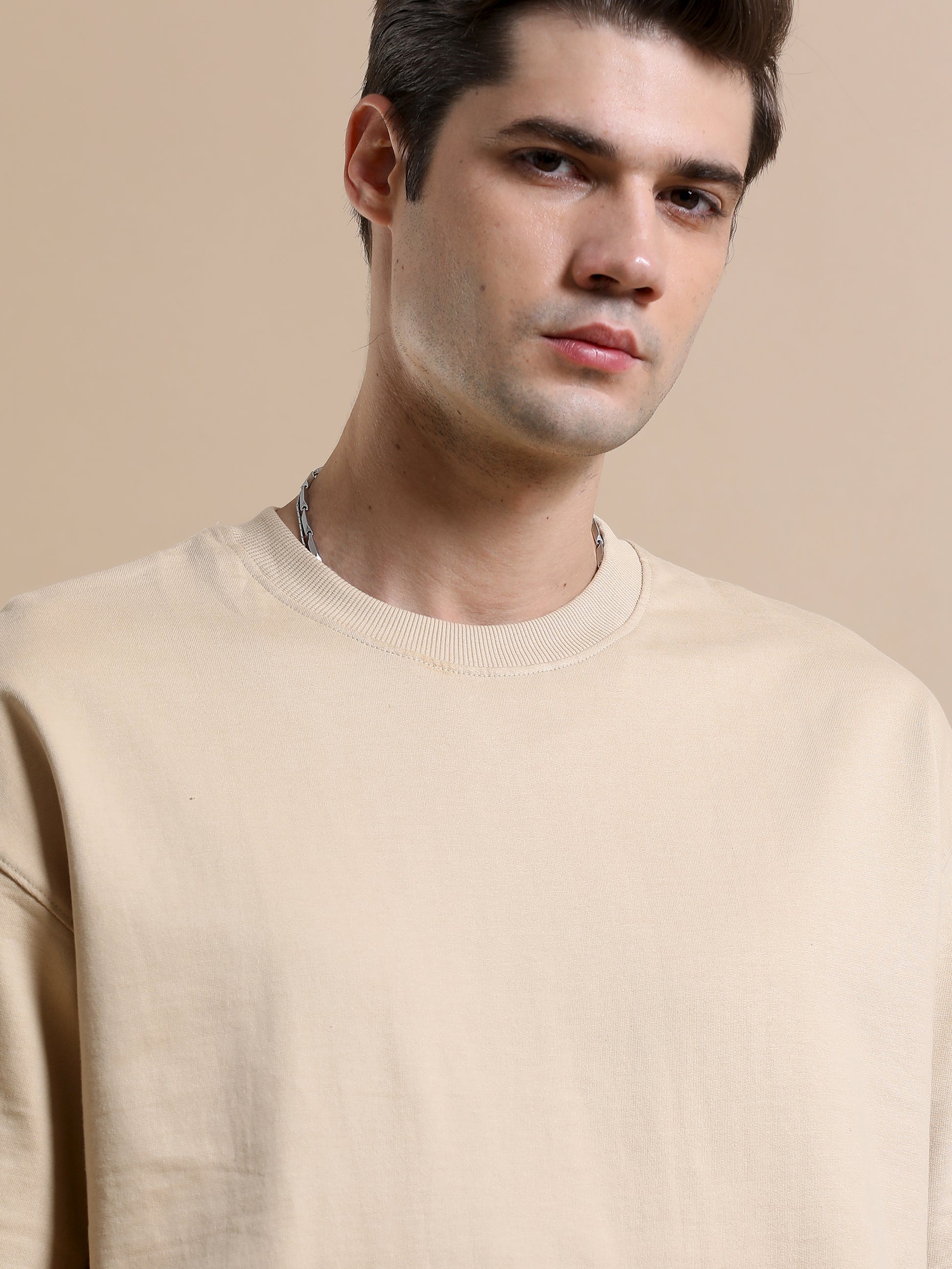Beige Premium Oversized T-Shirt 260 GSM | Premium Streetwear Essential