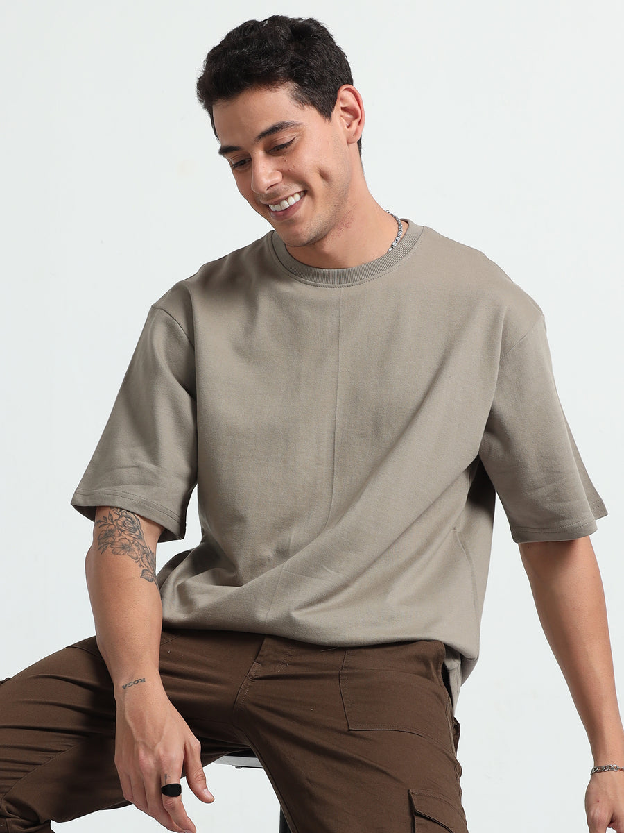 Gray Oversized T-Shirt Premium 260 GSM French Terry Cotton